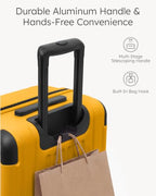 Luggage Set Light and Durable Hardshell (Yellow2.0 / 3-Piece Set (20/24/28))