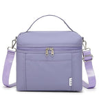 NOL 8L Insulated Lunch Bags for Women Cooler Bag Lightweight Nylon Waterproof Lunch Box For Work (Light Purple / Medium (8 Liters))