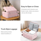 26 Inch Large Expandable Checked Luggage Hard Shell Suitcase (26 inch / Pink)
