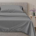100% Egyptian Cotton Twin Size Sheet Set (Twin / 22 - Striped Dark Grey)