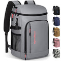 Cooler Backpack Insulated Leak Proof for Women Men Soft Cooler Bag (36 Cans / Leather Gray)