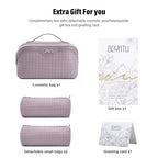 Travel Makeup Bag Cosmetic Bags for Women (L55Light Purple)