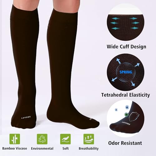 Viscose Made from Bamboo Compression Socks for Women&Men 20 (Small / 4 Pair-mix1)