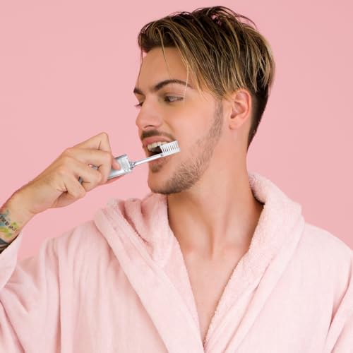 4 Pcs Travel Toothbrush Mini Foldable with Case (Clear)