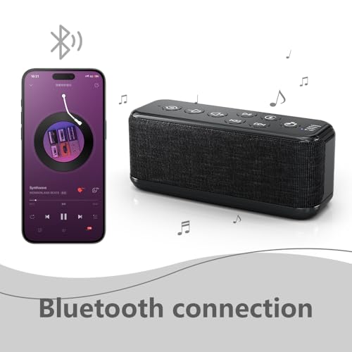 Rechargeable Sound Machine with Bluetooth Speaker (Black / Black - Bluetooth)