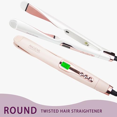 Pro Tourmaline Ceramic Twist Hair Straightener (White)