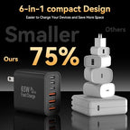 USB C Charger Block (Black+White-2pack)