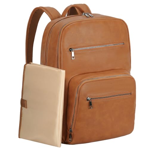 Diaper Bag Backpack for Mum Dad (Tan)