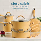Cucina Ceramic Nonstick Cookware Pots and Pans Set (Turmeric / 13 Piece Ceramic)