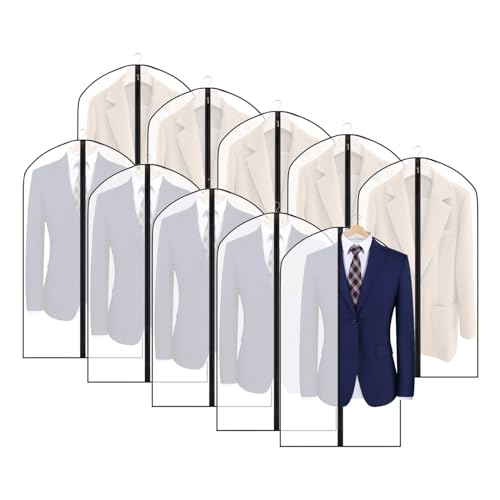 Suit Bags for Closet Storage Garment Bags for Hanging Clothes 43 in (43"-10Pack)
