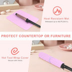 Oversize Silicone Heat Resistant Mat for Hair Tools (Purple)