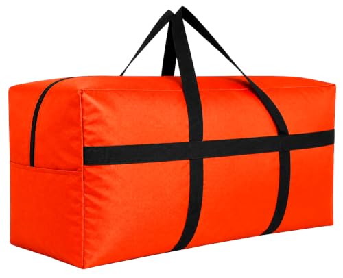 Extra Large Storage Duffle Bag (100L - 31.5"l x 11.8"w x 16.5"h / Orange)
