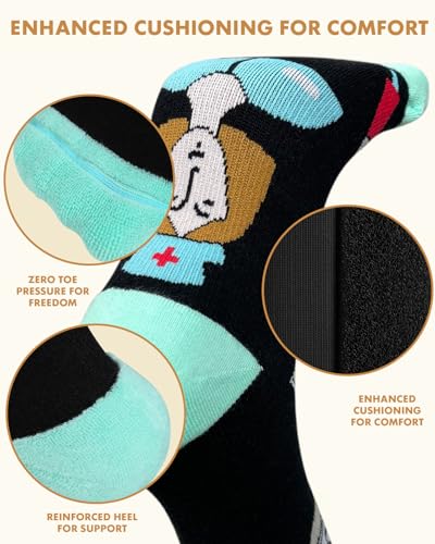 Thick Soft Cotton Compression Socks (Nurse Elements / XX-Large)