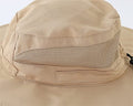 Womens Outdoor Mesh Boonie Sun Hat Summer Wide Brim UV Protection Fishing Hat Safari Cap Khaki (Large / Khaki)