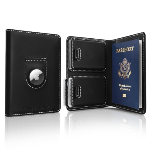 Passport Wallet with Holder for AirTag (Onyx)