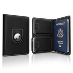Passport Wallet with Holder for AirTag (Onyx)