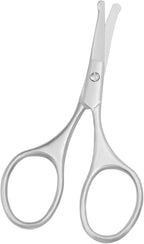 Multicolor Professional Grooming Scissors for Personal Care Facial Hair Removal and Ear Nose Eyebrow Trimming Stainless Steel Fine Straight Tip Scissors 3.9 Inch (Silver Set D)