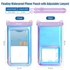 Waterproof Phone Pouch Floating [Up to 10''] (Extra Large [10inch] / Iridescent)
