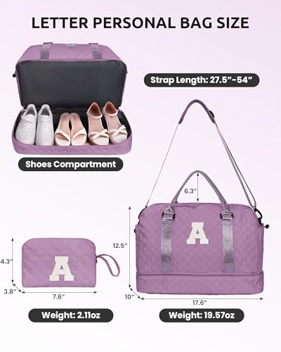 Weekender Bags for Women Travel (Purple / J)