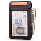 Mens Slim Wallet (Pebble Brown)