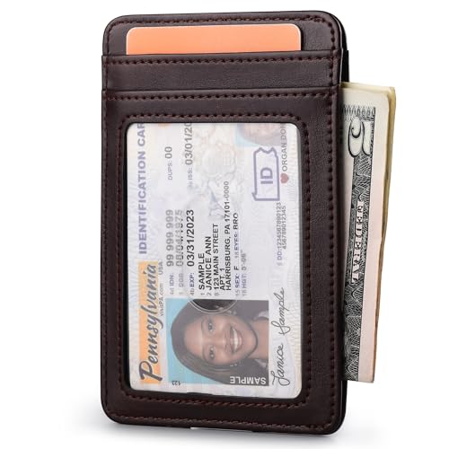 Mens Slim Wallet (Pebble Brown)