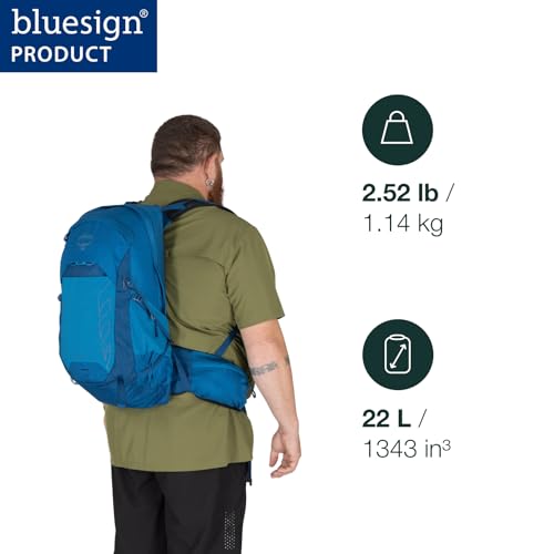 Talon 22L Men's Lightweight Hiking Backpack (22L - Extended Fit / Black/Coal Grey)