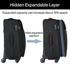 20/24/28 Inch 3 Piece Luggage Set with Spinner Wheels Expandable Luggage Large Suitcases with Wheels Softside Checked Luggage Rolling Suitcase with Lock Lightweight Travel Luggage.(Dark Gray) (Dark Gray / 3-Piece Set (20-Inch, 24-Inch, 28-Inch))