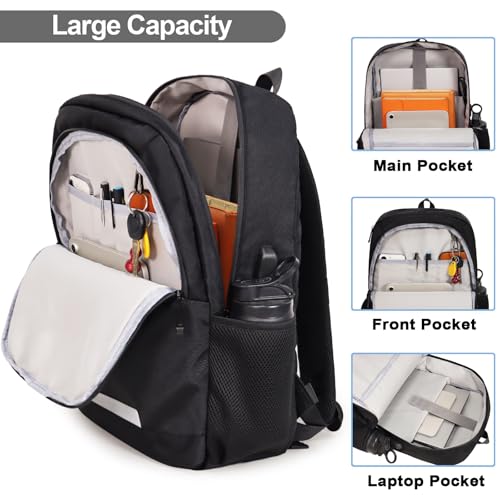 Laptop Backpack for Men Women (Black.)