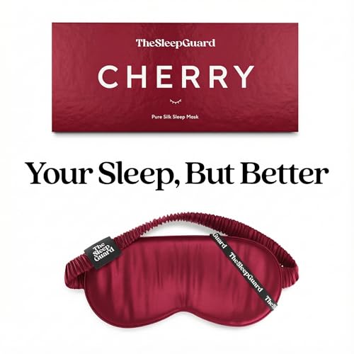 Pure Silk Sleep Mask [100% 6A Mulberry Silk (Cherry Red)