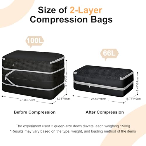 Comforter Storage Bag (4 Packs / Black)