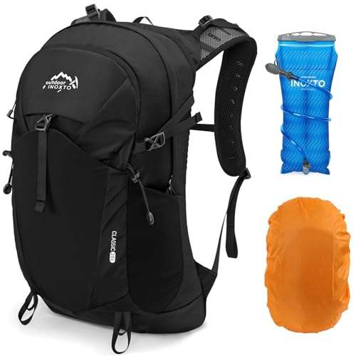 Hiking Hydration Backpack with 2L (Black-3L Water Bladder)