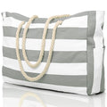 Beach Bags for Women Large Waterproof Beach Tote Bag Zipper Beach Bags Waterproof Sandproof Swim Pool Bag Large Tote (Light Grey)