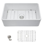 30 White Farm Sink (30"x20"x9" / White)