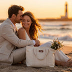 White Tote Bag Reusable Gift Bag Mrs Bag Wifey Tote Shower Bag Beach Bags Waterproof Sandproof ((#3) Wifey)