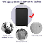 Travel Suitcase Protector elastic sleeve Cover 19" (Black / S(Fits to 19"-20" Trolley Case))