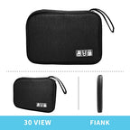 Portable Electronic Organizer Case (A-Black Set / Single Layer)