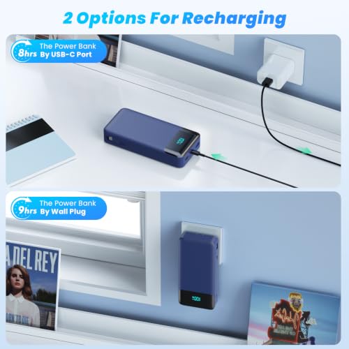 Portable Charger Power Bank for iPhone with Built (Dark Blue)
