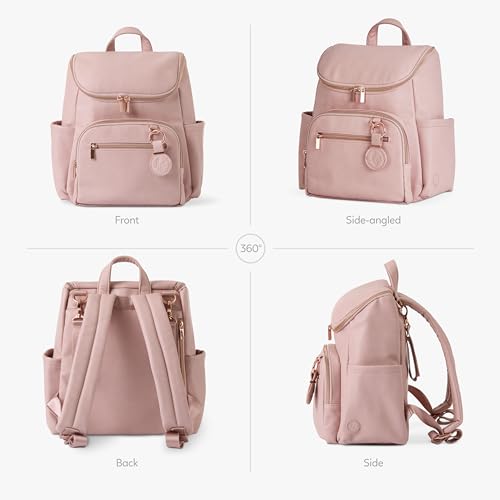 Hannah & Sophia Ready to Roam Diaper Backpack (Medium / Rose Pink)