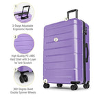 Luggage Sets 3 Piece Hardshell 20" (Lt Purple / 3-Piece Set (20/24/28))