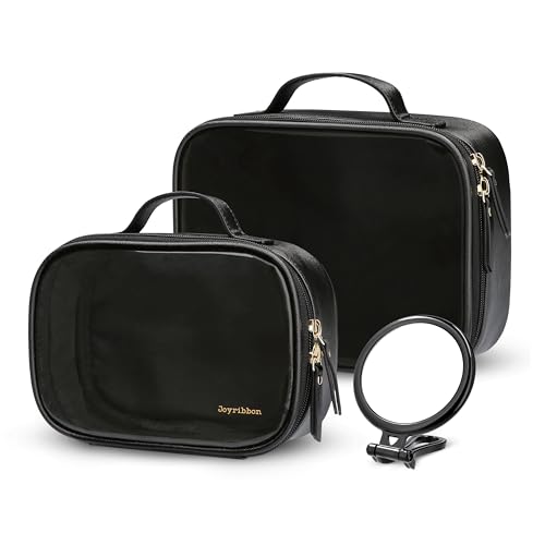 Clear Makeup Bag Set (Set / Black)