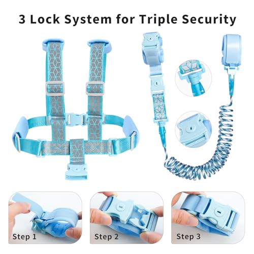 Toddler Leash Harness Backpack 4 (Blue)