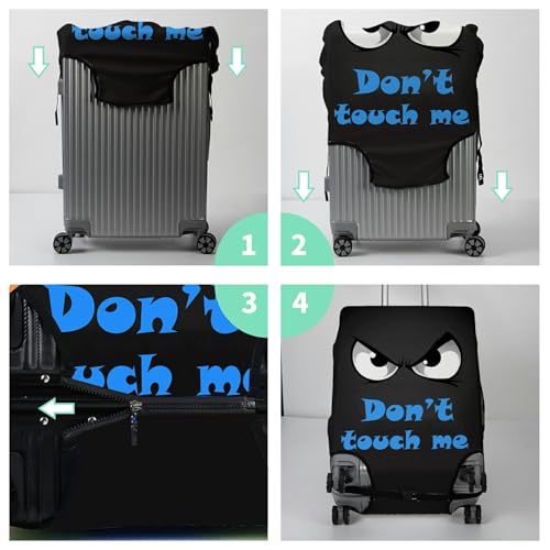 Luggage Cover Suitcase Protector Plus 1 Luggage Tag (Don't Touch Me / M)