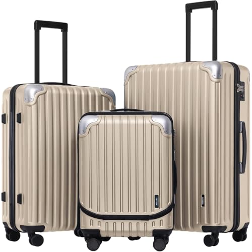 Luggage Sets 3 Piece (Champagne / 3-Piece Set (20/24/28))