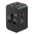 Universal Travel Adapter USB C (Black)