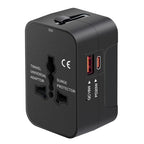 Universal Travel Adapter USB C (Black)
