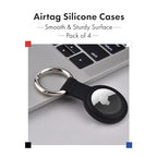 Apple AirTag 4 Pack Shockproof (White - Black - Blue - Red)