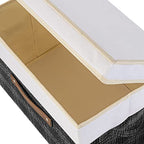 Collapsible Storage Bins with Lids (5 pack / Black & White)