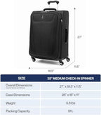 Maxlite 5 Softside Checked Luggage Spinner (Checked-Medium 25-Inch / Ensign Blue)