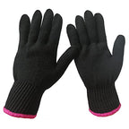 Heat Resistant Gloves for Hair Styling (2 Piece Black)