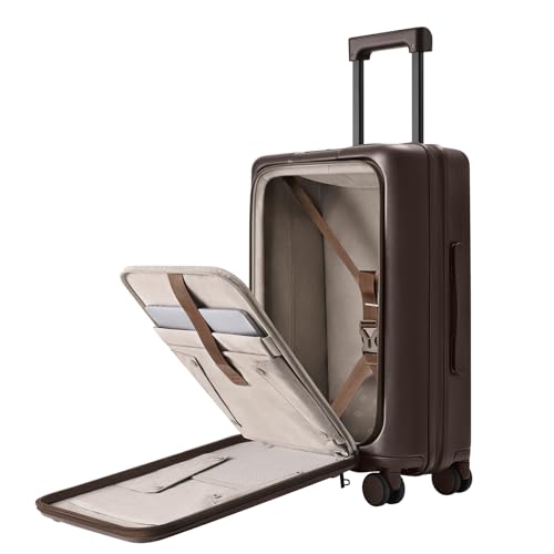 Top Opening Carry On Luggage 22x14x9 (01-Dark Chocolate Americano / Carry-On 20-Inch (Top Opening, 38L))